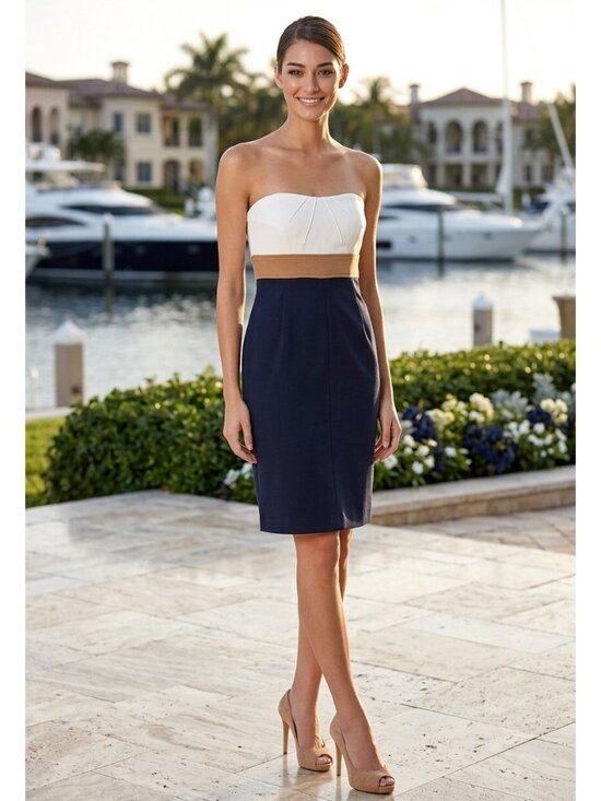 Diane Von Furstenberg Dresses & Skirts - DIANE VON FURSTENBERG RHYTHM STRAPLESS COLOR BLOCK DRESS